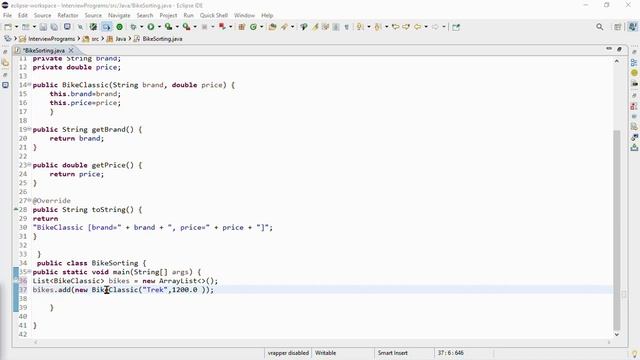 Java Collections Tutorial: Advanced list sorting by implementing a custom comparator смотреть онлайн