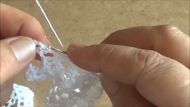 Кружевной воротничок - вариант 2. Crocheted collar смотреть онлайн