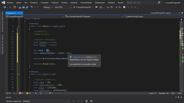 Booleanos, true, false en C# смотреть онлайн