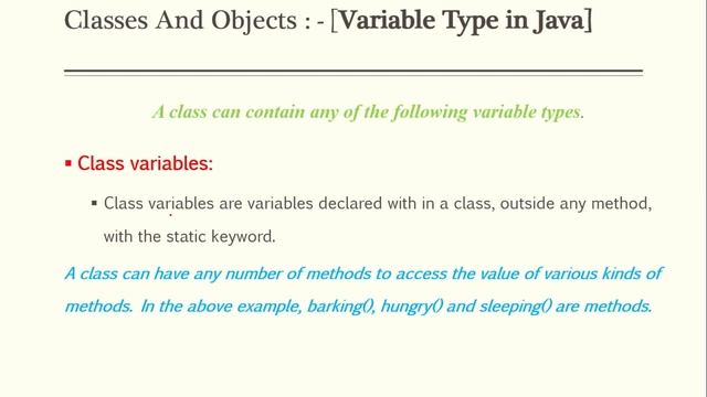 Types of Variable In java смотреть онлайн