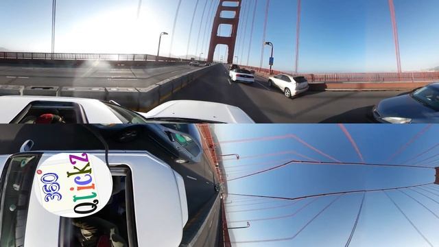 VR 360° Video! 4K! Drive through Golden Gate Bridge, San francisco, California, USA! смотреть онлайн