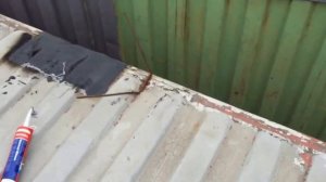 Ремонт крыши 40 футового контейнера