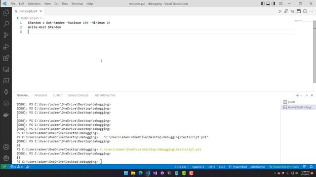 Debugging PowerShell Scripts in Visual Studio Code смотреть онлайн
