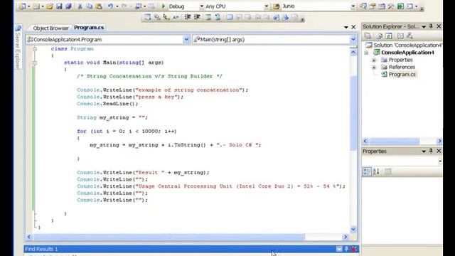 String Concatenation v/s String Builder (Solo C#) смотреть онлайн
