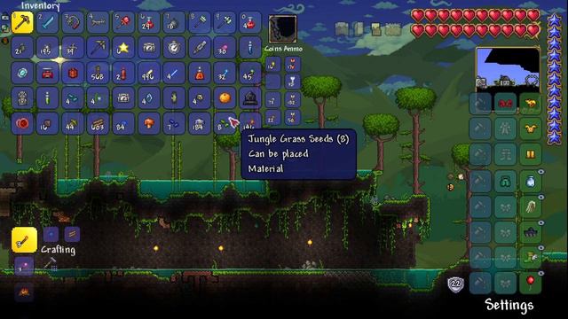 TERRARIA GUIDES - JUNGLE BUGS FARM & HOW TO MAKE A JUNGLE BIOME смотреть онлайн