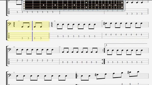 Beatles The Across the Universe BASS GUITAR TABLATURE смотреть онлайн