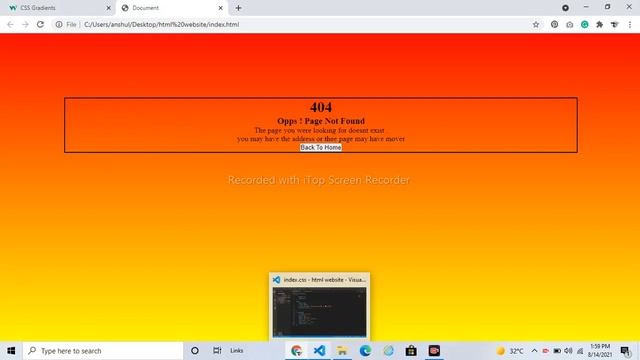 Create a 404 page using HTML & CSS || 404 Page not found смотреть онлайн