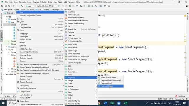 TabLayout in Android Studio смотреть онлайн