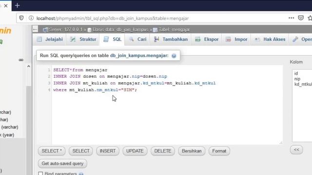 MEMBUAT INNER JOIN, LEFT JOIN, RIGHT JOIN MYSQL смотреть онлайн