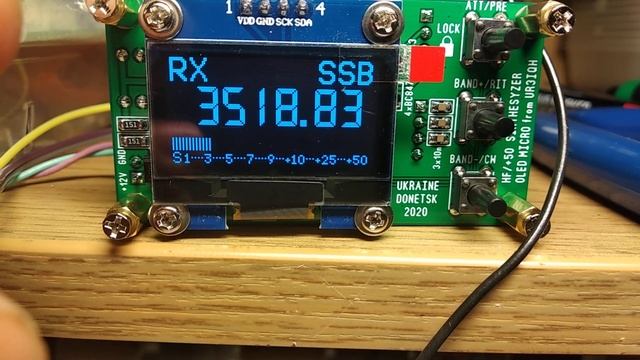 Синтезатор OLED MICRO (подключил S-metr и приёмник RX998 без ПДФ) смотреть онлайн