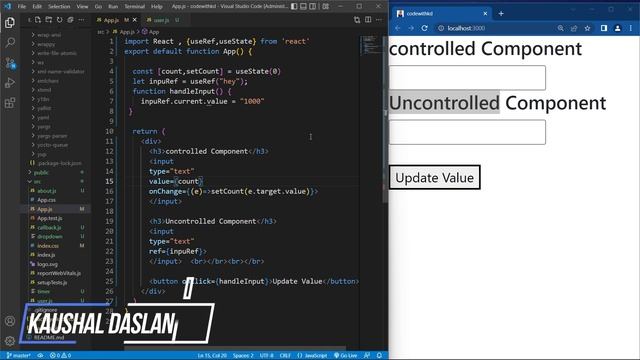 Controlled Component & Uncontrolled Component Explained with Example in react js смотреть онлайн