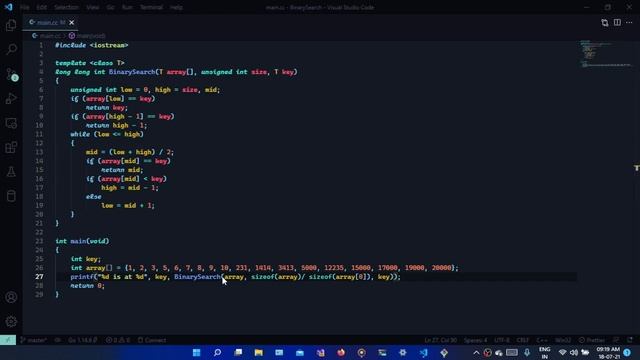 Binary Search in C++ #C++ #Programming #Algorithm #Code [SOURCE CODE] смотреть онлайн