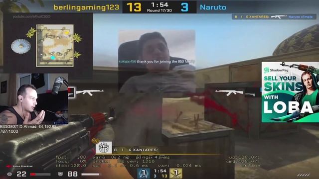 ЛУЧШИЕ РЕАКЦИИ ПРО ИГРОКОВ НА XANTARES PEEK (CS:GO)