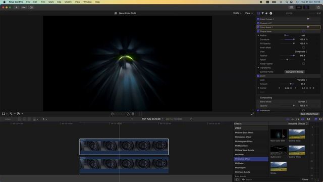 LIGHT RAY EFFECT IN FINAL CUT PRO смотреть онлайн