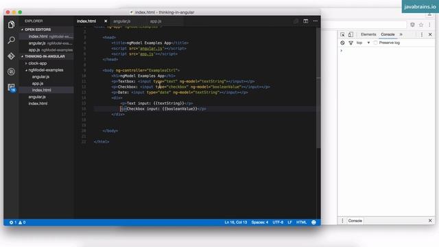 Thinking in Angular1 24 - More Input Controls with ngModel смотреть онлайн