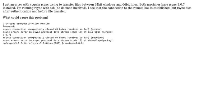 Cygwin rsync protocol error (2 Solutions!!) смотреть онлайн