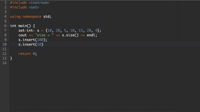 Set | C++ STL (Standard Template Library) | std::set ? смотреть онлайн
