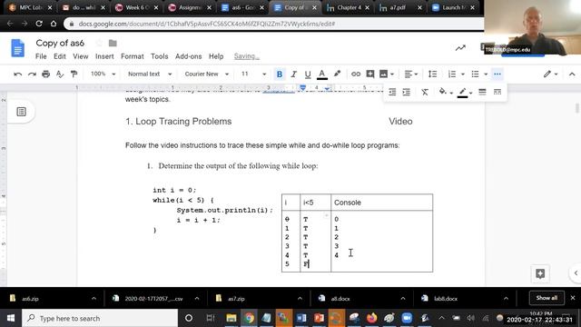 as6 - 1. loop tracing problems смотреть онлайн