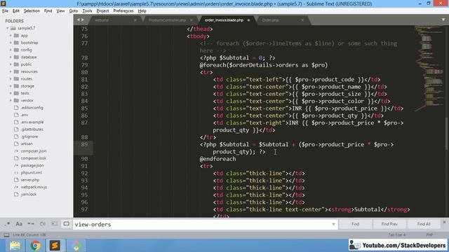 #103 Make E-com in Laravel 5.6 / 5.7 | Generate Order Invoice Dynamically | Standard HTML A4 Size смотреть онлайн