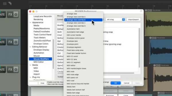 What's New in REAPER 7 - Part 3 - Mouse Overrides