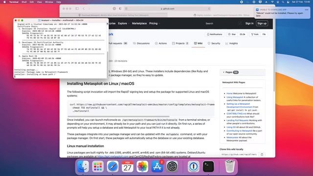 Install Metasploit on MacOS смотреть онлайн