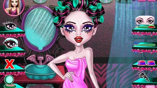 NEW Игры для детей—Монстр Хай Дракулаура макияж—мультик для девочек смотреть онлайн