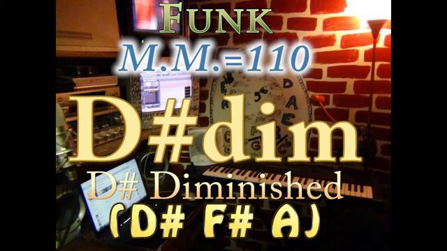D# Diminished (D# F# A) One Chord Backing Track - Funk M.M.=110 смотреть онлайн