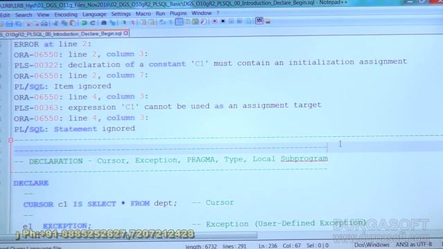 Oracle Tutorial||Onlinetraionin||Oracle|PL/SQL Part - 6 by basha смотреть онлайн