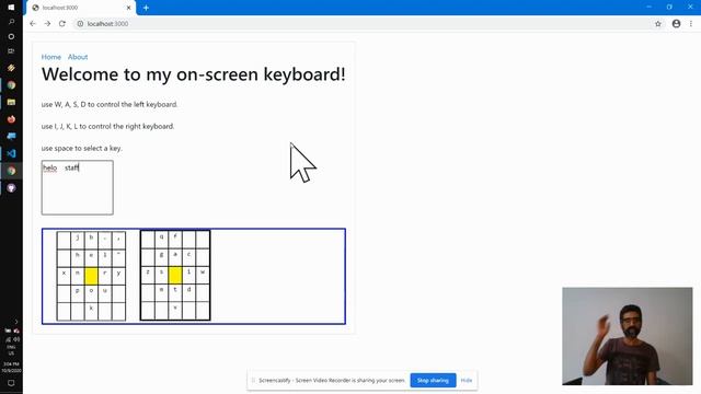 an on-screen keyboard built in React смотреть онлайн