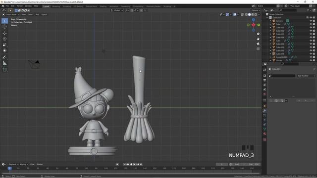 How to make a CUTE WITCH | Halloween Edition ? - Blender 2.93 Tutorial смотреть онлайн