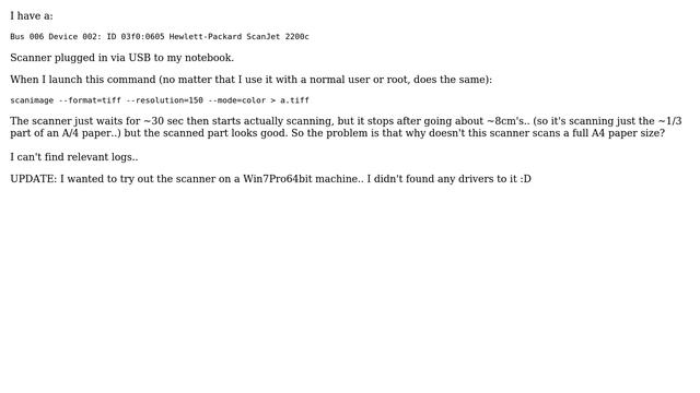 Unix & Linux: Hewlett-Packard ScanJet 2200c on Scientific Linux 6.1 64bit (2 Solutions!!) смотреть онлайн