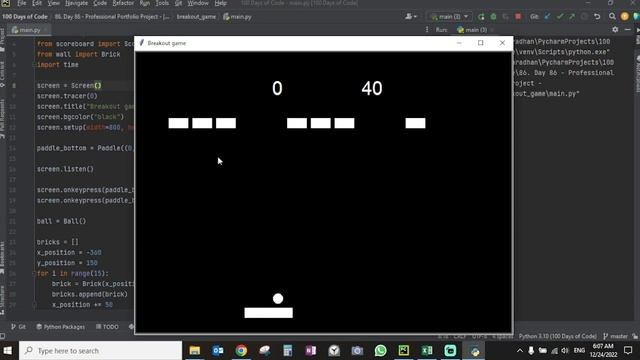 breakout game - python смотреть онлайн