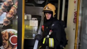 Пожар в торговом центре, город Калининград.