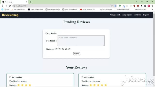 Employee Review System Using Nodejs, Express, Mongodb, HTML, CSS смотреть онлайн
