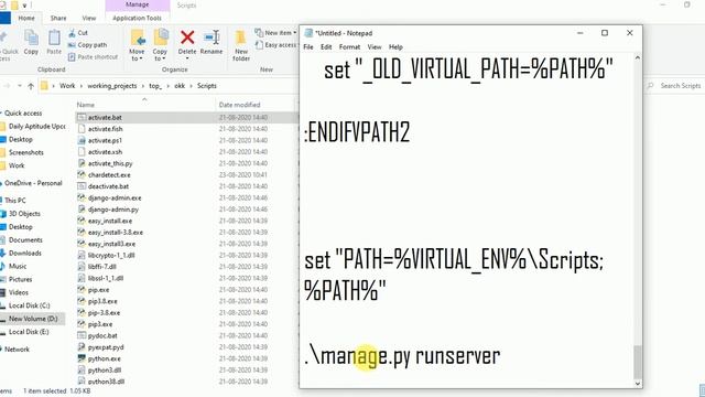 How to make a .bat file (script file) to run Django server in virtual environment quickly смотреть онлайн