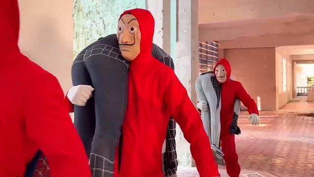 TEAM SPIDER-MAN vs BAD GUY TEAM In Real Life | LIVE ACTION STORY 9 ( All Action ) смотреть онлайн