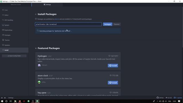 Installing and setting up Atom text editor for python programming| platformio-ide-terminal смотреть онлайн