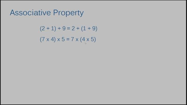 Properties: Commutative, Associative, Distributive, and Identity смотреть онлайн