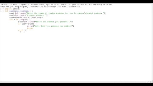 How To Create A Number Guessing Game In Python 3.8.3 смотреть онлайн