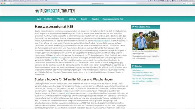 Hauswasserautomat KSB | Tests & Kaufempfehlung смотреть онлайн