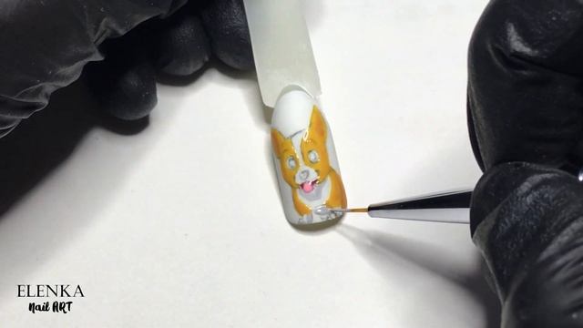 Рисуем Корги на ногтях | Маникюр Корги | Дизайн ногтей #61 смотреть онлайн