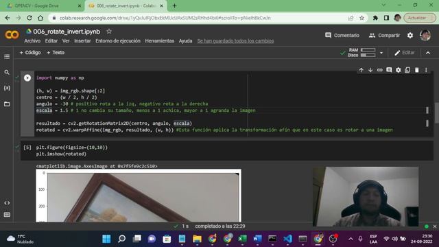 06 OpenCV, mini tutorial rotar e invertir смотреть онлайн