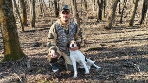 Подготовка щенка Русской пегой гончей к охоте. Первый выход!