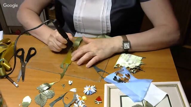 Гильоширование. Выжигание по ткани. Мастер класс. Картина "Ромашки". Часть 2 смотреть онлайн