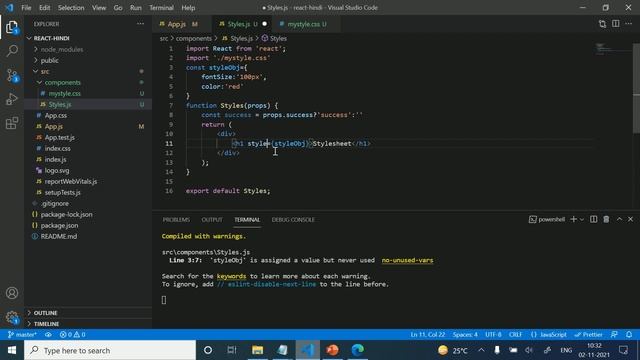 #31 - Styling and CSS Basics in React | React js Tutorial смотреть онлайн