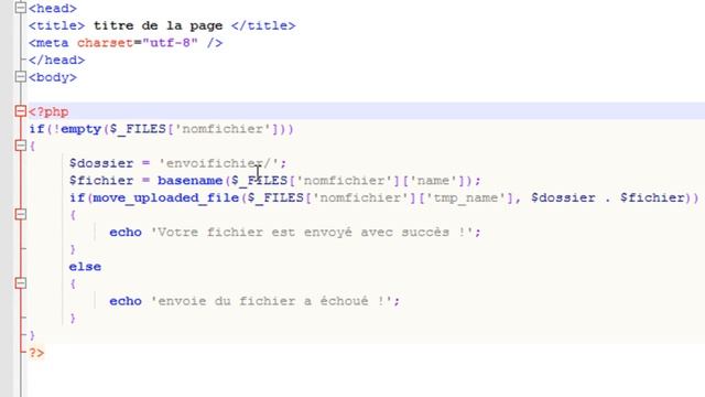 Création de sites web avec PHP et MYSQL – vidéo 13 formulaire d'envoi de fichier смотреть онлайн