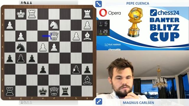"Waving a red flag in front of a bull!" | Magnus Carlsen vs. Pepe Cuenca: Banter Blitz Cup, Game 8 смотреть онлайн