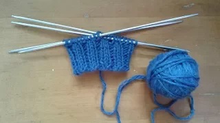 Резинка по кругу спицами. Резинка 2 на 2 чулочными спицами. Вяжем спицами. смотреть онлайн