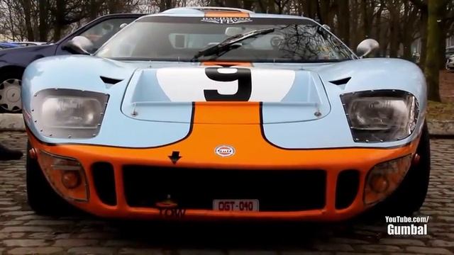 Ford GT40 Gulf Livery Lovely Sounds! Start up and Accelerate! смотреть онлайн