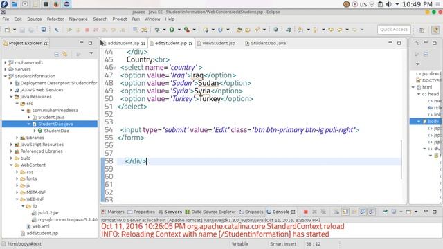38 JAVA EE JSP CRUD Student database project смотреть онлайн